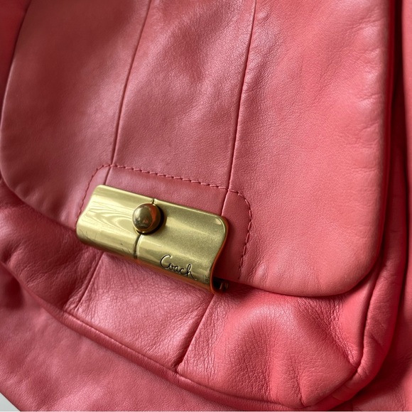 COACH KRISTEN Soft Coral Leather Shoulder Bag - Spring & Summer - Picture 5 of 11